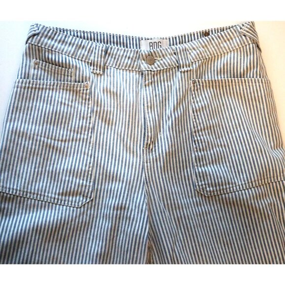 BDG Urban Outfitters Carpenter Pants Stripe Blue White 32 Workwear Vintage - Picture 4 of 11